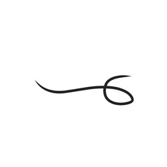 Calligraphic swoosh tail 