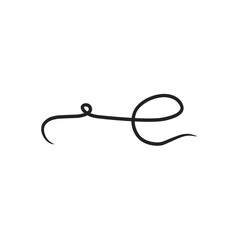 Calligraphic swoosh tail 
