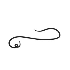 Calligraphic swoosh tail 
