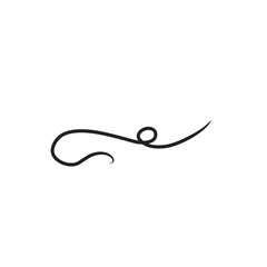 Calligraphic swoosh tail 