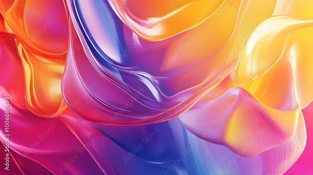 Poster abstract shapes on colorful trendy background. modern fluid colorful gradient geometric figures in t