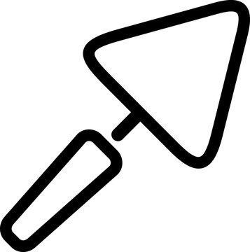 recommend clip art: Black and white illustration of a trowel.