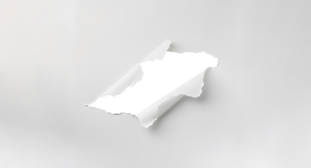 torn piece of white paper reveals dark background, creating striking contrast. This graphic element is perfect for designers looking to add depth and intrigue to their projects