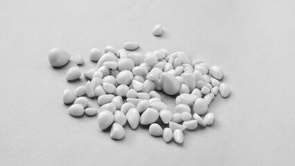 Beans Small Pile Closeup White Scattered Multiple Organic Food Raw
