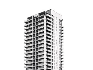 Fototapeta premium a tall building with balconies