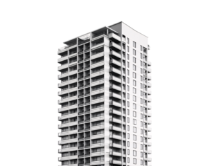 a tall building with balconies
