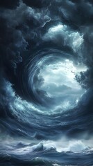 Bermuda Triangle A Realm Where the Known and Unknown Collide Crafting a Haunting Tableau That Defies Explanation   A Vortex of Swirling Energy Sweeping Across the Horizon