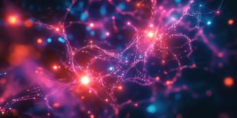 a colorful background with many lights
