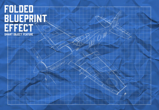 Folded Blueprint Effect with Generative AI