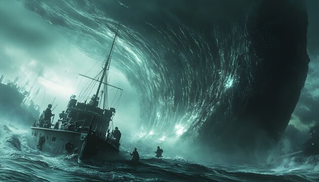 Captains Battle Supernatural Storms in the Bermuda Triangle s Mysterious Realm Massive waterspouts hypnotic energy distortions