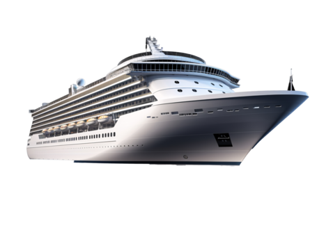 a cruise ship on a white background