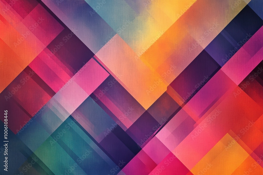 Poster abstract geometric patterns – bold, colorful geometric shapes arranged in a harmonious abstract desi