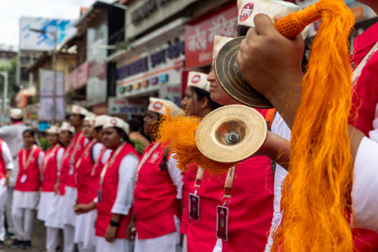 Pune, Maharashtra, India - September 07, 2024: Ganesh Chaturthi celebration at Pune to welcome lord Ganesha.