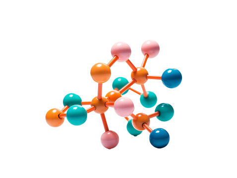 a close up of a model of a molecule