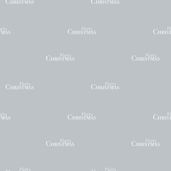 Merry Christmas message holiday craft paper, grey wrapping paper design, seamless pattern