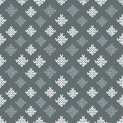 Winter Knitting fabric background, grey seamless pattern, Christmas party wrapping paper, New Year craft pattern, cover background