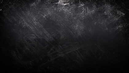 Black grunge scratched metal background, scary distressed horror texture with space for design; horizontal