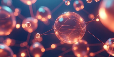 a sphere with a network of spheres in the middle