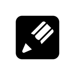 Pencil vector logo template. Suitable for business, education, black color.