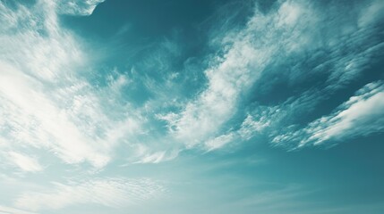 Serene Cloudy Sky Over Tranquil Landscape