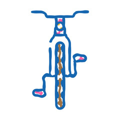 bicycle transport vehicle doodle icon sketch vector. bicycle transport vehicle sign. isolated symbol illustration