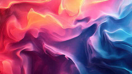 Obraz premium Abstract Colorful Fluid Gradient Art Flowing Pink Blue and Orange Vivid Textures