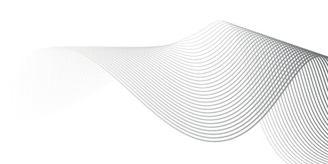 Fototapeta premium Abstract glowing wave lines on black background. Dynamic wave pattern. Modern flowing wavy lines. Futuristic technology concept.