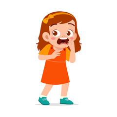 little kid screaming because of scared