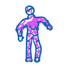 dead zombie doodle icon sketch vector. dead zombie sign. isolated symbol illustration