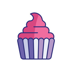 Cupcake vector icon