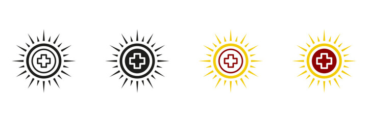 UV Protection Icon. Skin Protect and Healthcare Pictogram. Use Sunscreen for Health Care Symbol. Medical Cream for Block Ultraviolet Rays. Isolated Vector Illustration