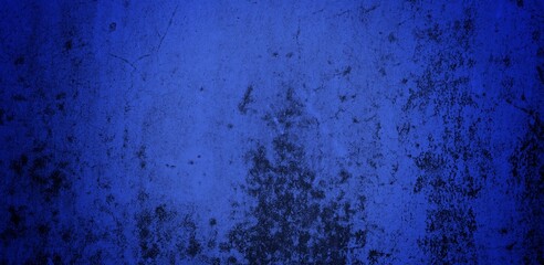 long background of cracked wall blue color,Black blue stone background. Toned rock texture. Wide banner. Dark grunge background with copy space for design.