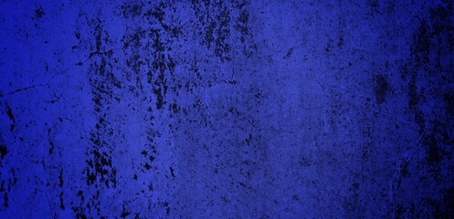 long background of cracked wall blue color,Black blue stone background. Toned rock texture. Wide banner. Dark grunge background with copy space for design.