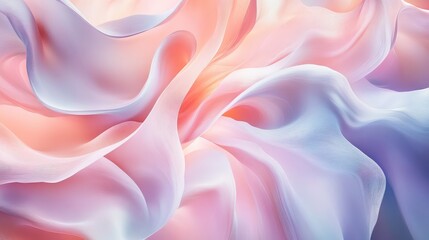 Obraz premium Soft, pastel-colored blobs merging together, creating a flowing, abstract composition with smooth transitions.