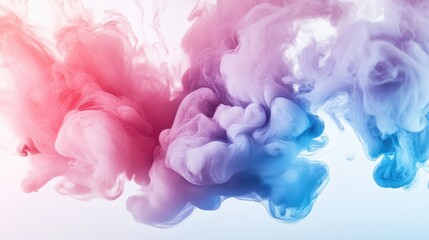 Obraz premium Soft, pastel-colored blobs of paint slowly merging together, creating a calming and flowing abstract background.