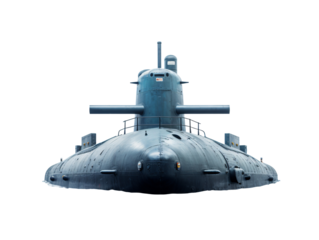 a submarine with pipes on the front