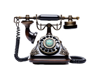 a black and gold telephone
