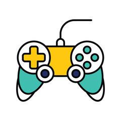 remote control color line icon with white background vector stock illustration