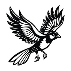 eagle with wings silhouette design vector
