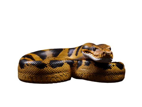 a yellow and black snake