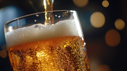 Glass of Beer Close Up