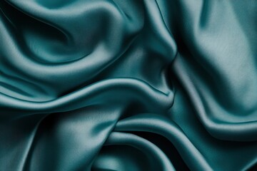 Obraz premium Soft Textured Fabric in Deep Teal Color
