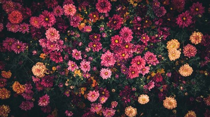 Obraz premium Vibrant Flower Field in Full Bloom