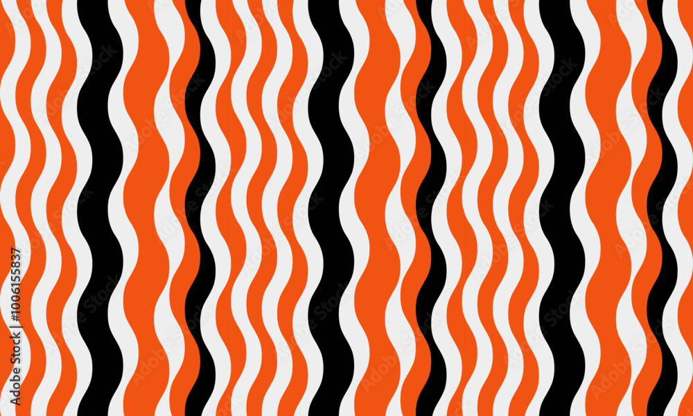 Poster vertical striped design with flowing curves and textured waves. artistic colors blend with simplicit