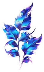 Obraz premium PNG Neon nature pattern violet plant.