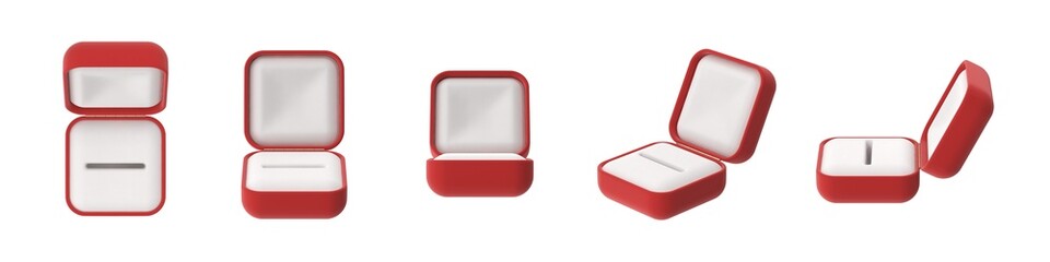 open red ring box isolated