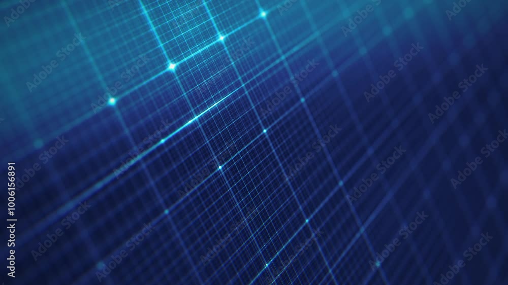 Poster abstract technology 3d grid background/ animation of an abstract 3d grid technology background with 
