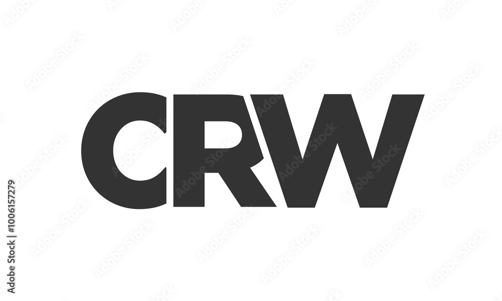 Fototapete crw logo design template with strong and modern bold text. initial based vector logotype featuring s