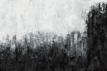 Captivating abstract painting with black and white paint for textured background, showcasing modern grungy design