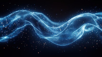 Abstract Blue Light Wave